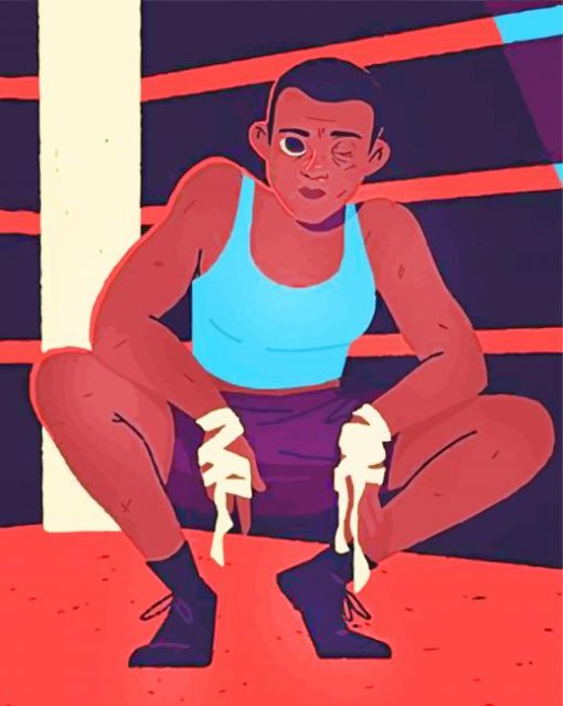 Kickboxing Girl Diamond Paintings