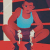 Kickboxing Girl Diamond Paintings