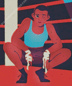 Kickboxing Girl Diamond Paintings