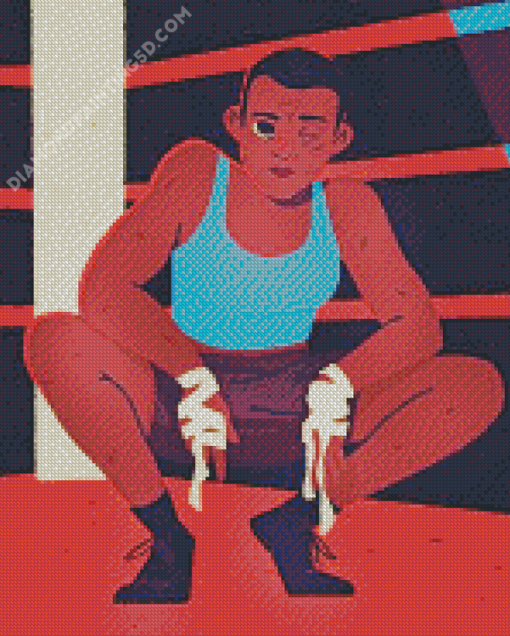 Kickboxing Girl Diamond Paintings