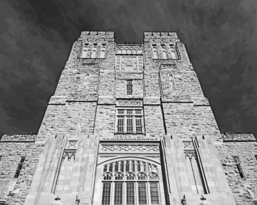 Monochrome Virginia Tech Diamond Paintings