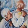 Newborn and Grandparents Diamond Paintings