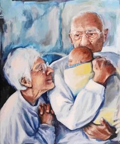 Newborn and Grandparents Diamond Paintings