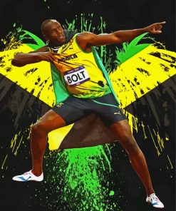 The Runner Usain Bolt Art Diamond Paintings