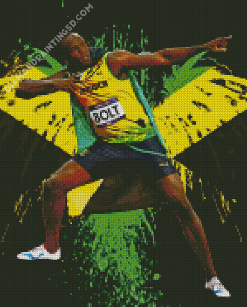 The Runner Usain Bolt Art Diamond Paintings