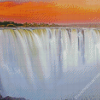 Victoria Falls At Sunset Zimbabwe Diamond Paintings