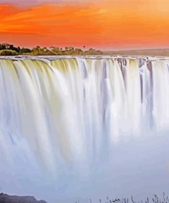 Victoria Falls At Sunset Zimbabwe Diamond Paintings