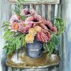 Vintage Flowers On Chair Diamond Paintings