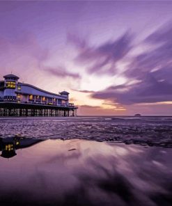 Weston Super Mare Beach Sunset Diamond Paintings