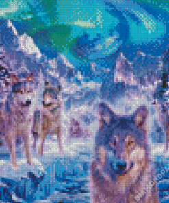 Winter Wolf Pack Diamond Paintings