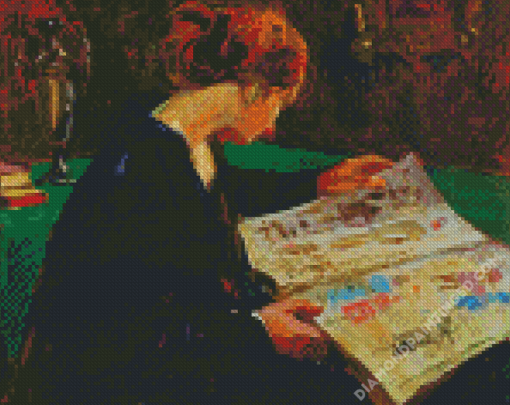 A Girl Reading Vincenzo Art Diamond Paintings