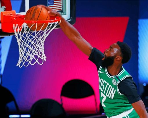 Basketball Player Jaylen Brown Dunk Diamond Paintings