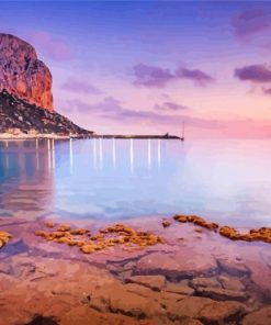 Beautiful View Of Calpe Beach Diamond Paintings