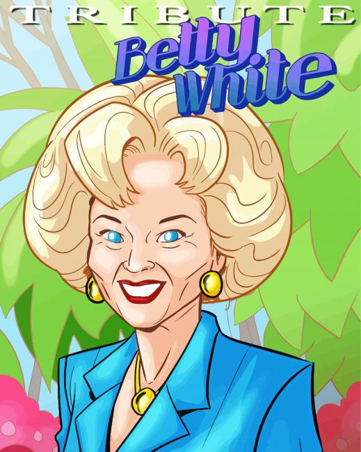 Betty White Illustration Diamond Paintings