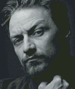 Black And White James McAvoy Diamond Paintings