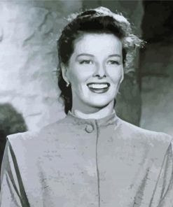 Black And White Actress Katharine Hepburn Diamond Paintings