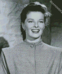 Black And White Actress Katharine Hepburn Diamond Paintings