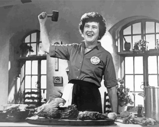 Black And White Julia Child Diamond Paintings