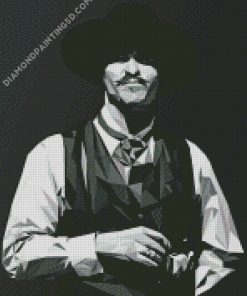 Black And White Doc Holliday Diamond Paintings