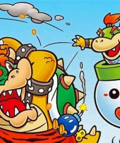 Bowser And Bowser Jr Art Diamond Paintings