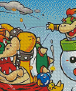 Bowser And Bowser Jr Art Diamond Paintings