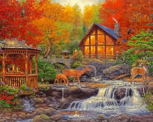 Chuck Pinson Deer Landscape Diamond Paintings