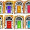 Colorful Irish Doors Art Diamond Paintings