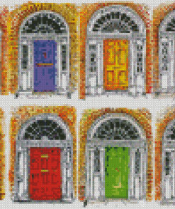 Colorful Irish Doors Art Diamond Paintings