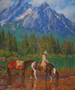 Cowboys And Indians Landscape Diamond Paintings