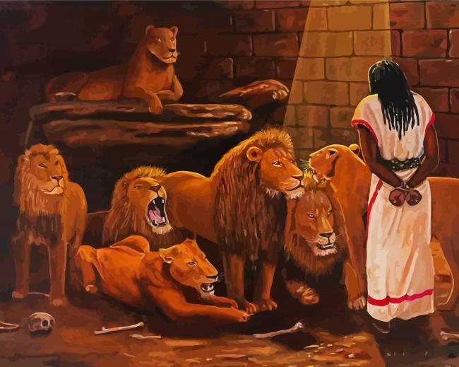 Daniel In The Lions Den Art Diamond Paintings