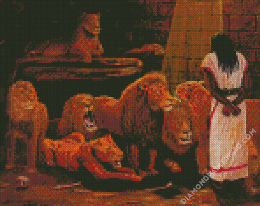 Daniel In The Lions Den Art Diamond Paintings