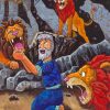 Daniel In The Lions Den Art Illustration Diamond Paintings