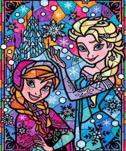 Disney Frozen Stained Glass Diamond Paintings