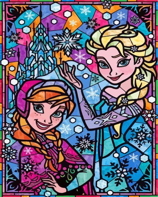 Disney Frozen Stained Glass Diamond Paintings