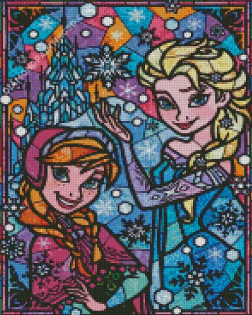 Disney Frozen Stained Glass Diamond Paintings