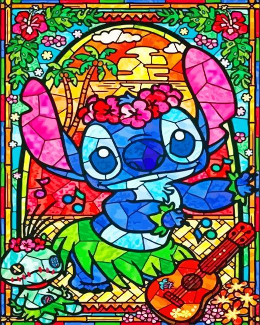 Disney Stitch Stained Glass Diamond Paintings