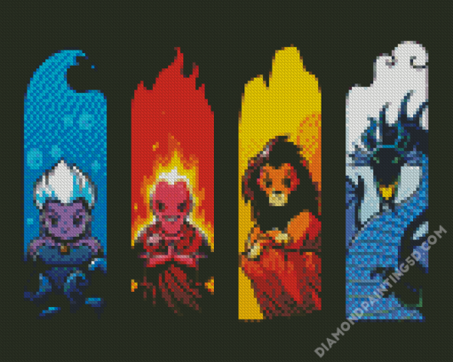 Elemental Villains Diamond Paintings