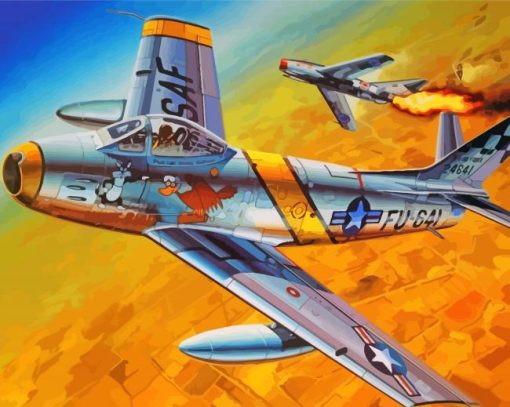 F86 Sabre Fighter Diamond Paintings