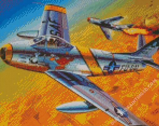 F86 Sabre Fighter Diamond Paintings