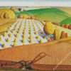 Fall Plowing Grant Wood Diamond Paintings