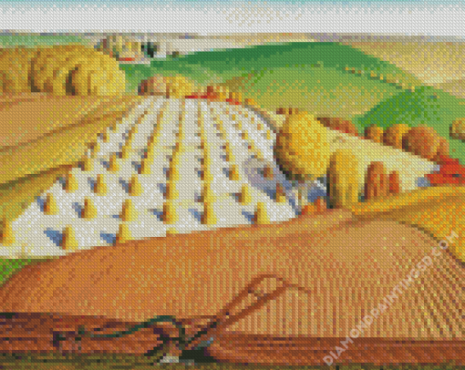 Fall Plowing Grant Wood Diamond Paintings