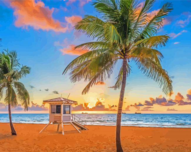 Fort Lauderdale Sunset Diamond Paintings