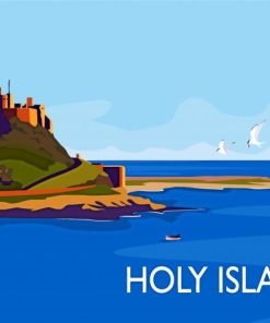 Holy Island of Lindisfarne Poster Diamond Paintings