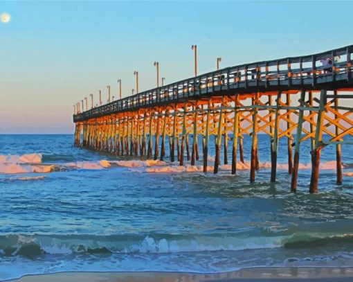 Isle Beach Fishing Pier Diamond Paintings