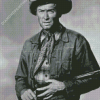 Jimmy Stewart Black And White Cowboy Diamond Paintings