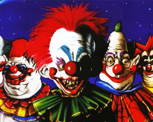 Killer Klowns From Outer Space Horror Movie Diamond Paintings