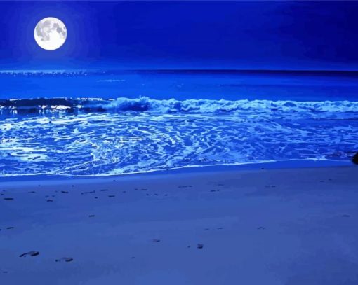 Moon and Ocean Diamond Paintings