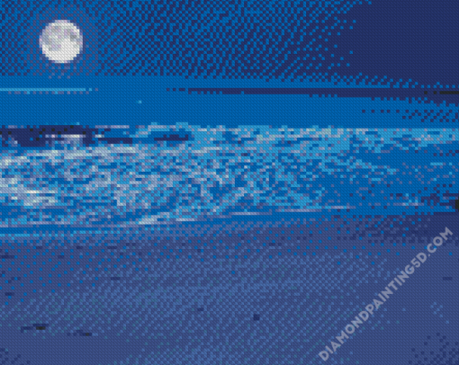 Moon and Ocean Diamond Paintings