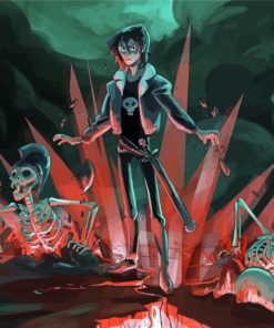 Nico di Angelo And Skeletons Diamond Paintings