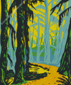 Olympic National Forest Illustration Diamond Paintings